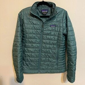 Teal Patagonia Nano Puff Jacket - Women's M